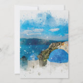 サントリーニ ギリシャで駆け落ち結婚 海外結婚式 招待状 (裏面)