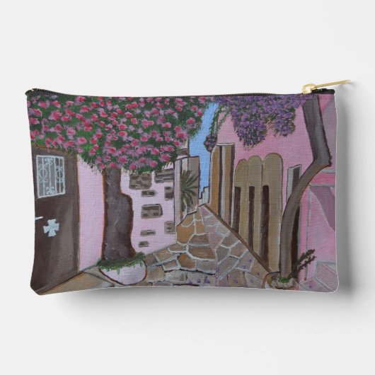 サントリーニ、ギリシャのバックパック アクセサリーポーチ (裏面)