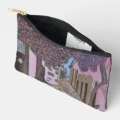 サントリーニ、ギリシャのバックパック アクセサリーポーチ (見開き)