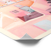 サントリーニ,ギリシャのヴィンテージ旅行アートギリシャのポスター ポスター (角)