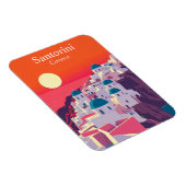 サントリーニ、ギリシャのヴィンテージ旅行ブルードーム マグネット (右側)