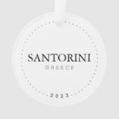サントリーニ、ギリシャシンプルの国際的旅行 オーナメント (正面)