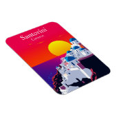 サントリーニ、ギリシャヴィンテージ旅行海サンセット マグネット (右側)