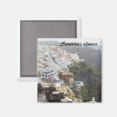 サントリーニ、ギリシャ方磁石 マグネット (正面/裏面)