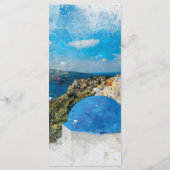 サントリーニ、ギリシャ結婚夏のメニューカード メニュー (裏面)