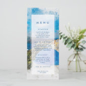 サントリーニ、ギリシャ結婚夏のメニューカード メニュー (スタンド正面)
