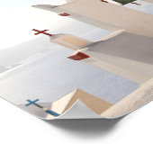 サントリーニ，ギリシャ，オイア，教会，写真 ポスター (角)