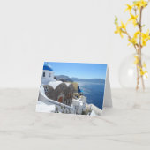 サントリーニ（ギリシャ） カード (黄色い花)