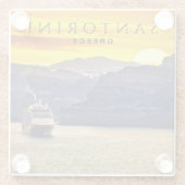 サントリーニ（ギリシャ） ガラスコースター (裏面)