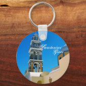 サントリーニ、ギリシャ・キーチェーン キーホルダー (正面)