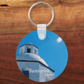 サントリーニ、ギリシャ・キーチェーン キーホルダー (正面)