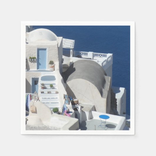 サントリーニ（ギリシャ） スタンダードカクテルナプキン (正面)