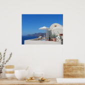 サントリーニ（ギリシャ） ポスター (キッチン)