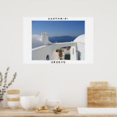 サントリーニ（ギリシャ） ポスター (キッチン)