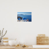 サントリーニ（ギリシャ） ポスター (キッチン)