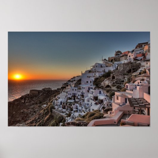 サントリーニ（ギリシャ） ポスター (正面)