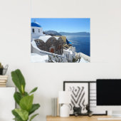 サントリーニ(ギリシャ) ポスター (ホームオフィス)