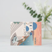 サントリーニ、ギリシャ ポストカード (スタンド正面)