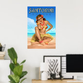 サントリーニ ギリシャ 地中海 旅行 ポスター 海 (ホームオフィス)