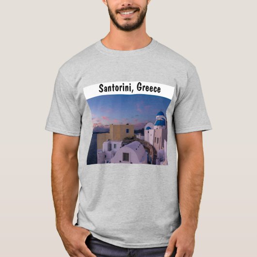 サントリーニ ギリシャ 日の出 お土産 Tシャツ (正面)