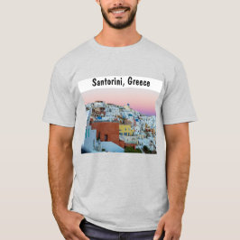サントリーニ ギリシャ 日没 Tシャツ