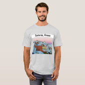 サントリーニ ギリシャ 日没 Tシャツ (正面フル)