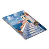 サントリーニ ギリシャ 水彩画 旅行 アート ノートブック (右側)