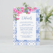 サントリーニ ギリシャ 水彩 結婚式の詳細 エンクロージャーカード (スタンド正面)