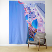 サントリーニ ギリシャ 青い島 フォトブース 背景シート タペストリー (インサイチュ)