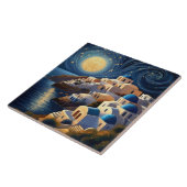 サントリーニ、ギリシャby Moon light – ギリシャのアイランドアート タイル (側面)