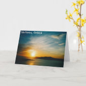 サントリーニ·サンセット(ギリシャ) カード (黄色い花)