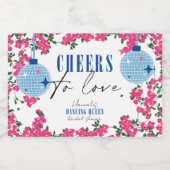 サントリーニ ミュージカル ブーゲンビリア ウェディング シャワー ミニ スパークリングワインラベル (シングルラベル)