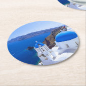 サントリーニ ラウンドペーパーコースター (アングル)