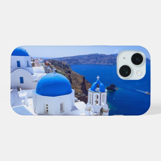 サントリーニ iPhone 15ケース (裏面横)
