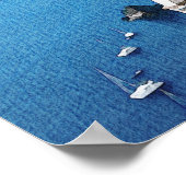 サントリーニGREECE行き先結婚式へようこそ ポスター (角)