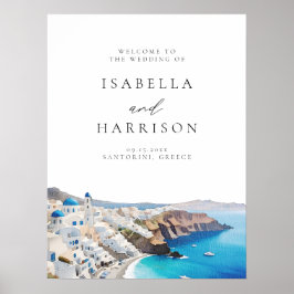 サントリーニGREECE行き先結婚式へようこそ ポスター