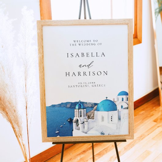 サントリーニGREECE行き先結婚式へようこそ ポスター