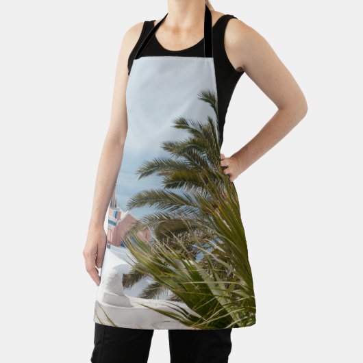 サントリーニOIAギリシャ#2 #wall #art エプロン (インサイチュ)