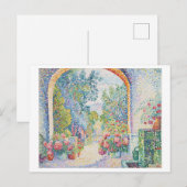 サントロペスのポインティリスト絵を描ガーデン ポストカード (正面/裏面)