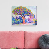 サントロペスの松の木， 1909 キャンバスプリント (インサイチュ (リビング))