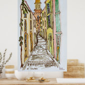 サントロペ建物 |リビフランスのエラ(フランス) ポスター (キッチン)