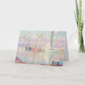 サントロペ港の帆船 | アンリレバスク カード (正面)