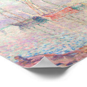 サントロペ港の帆船 | アンリレバスク ポスター (角)