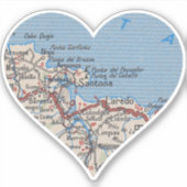 サントーニャのスペインの地図 シール (正面)