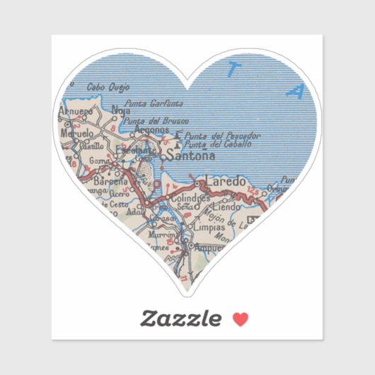 サントーニャのスペインの地図 シール (シート)