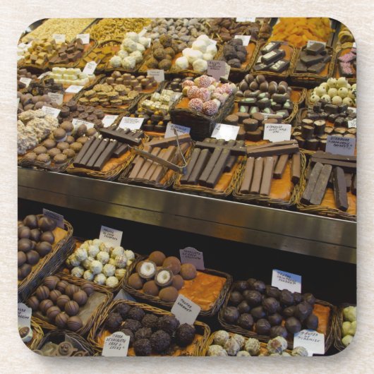 サント・ジョセップ市場、各種チョコレート菓子 コースター (正面)