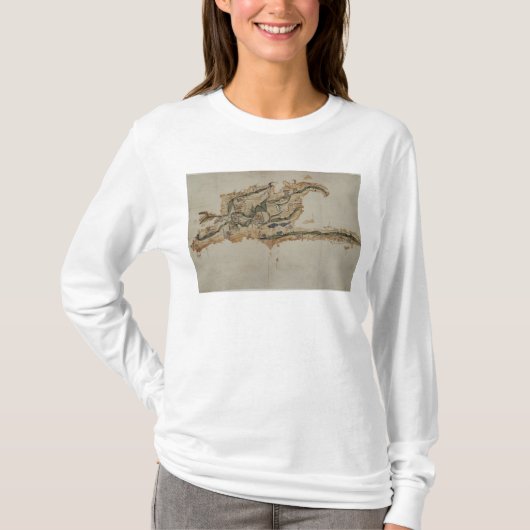 サント・ドミンゴの島の地図 Tシャツ (正面)