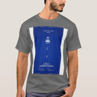 サンドアイランドライトハウスアラバマAD Tシャツ