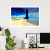 サンドアイランドライトプリント ポスター (ホームオフィス)