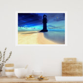サンドアイランドライトプリント ポスター (キッチン)